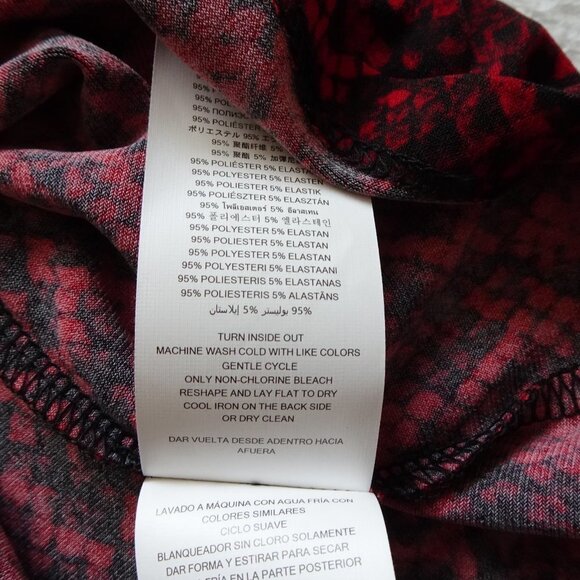 Michael Kors One Shoulder Top Women's Plus Size 2X Red Snake Print Belted - Picture 11 of 11